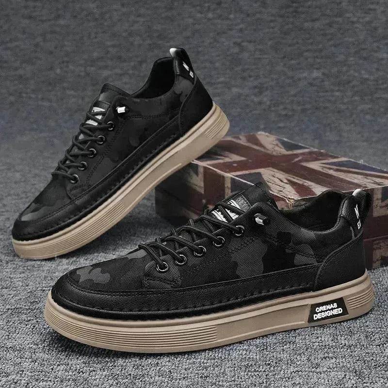 All-matching Sneakers Daily Leisure Sports Work  Platform Casual Sneakers Shoes for Men Canvas Sneakers for Men - www.Shopthatapp.com
