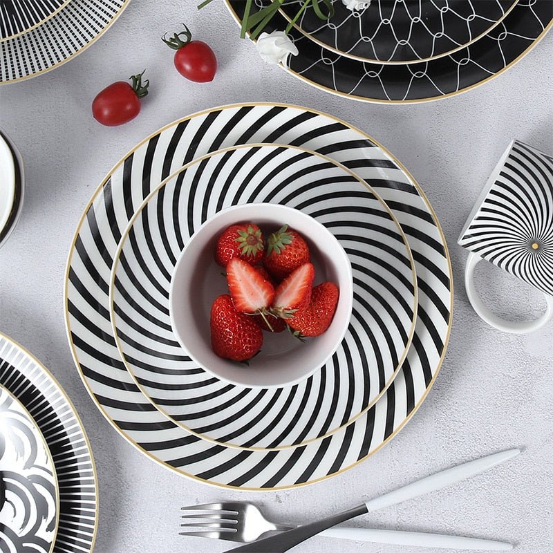 Allure Geometry Dinnerware Set - www.Shopthatapp.com