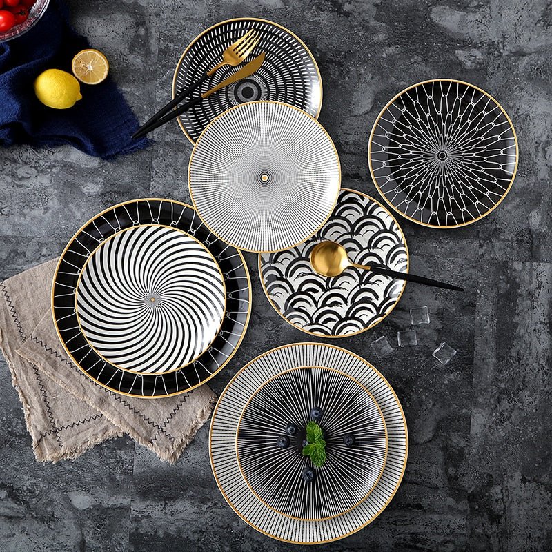 Allure Geometry Dinnerware Set - www.Shopthatapp.com