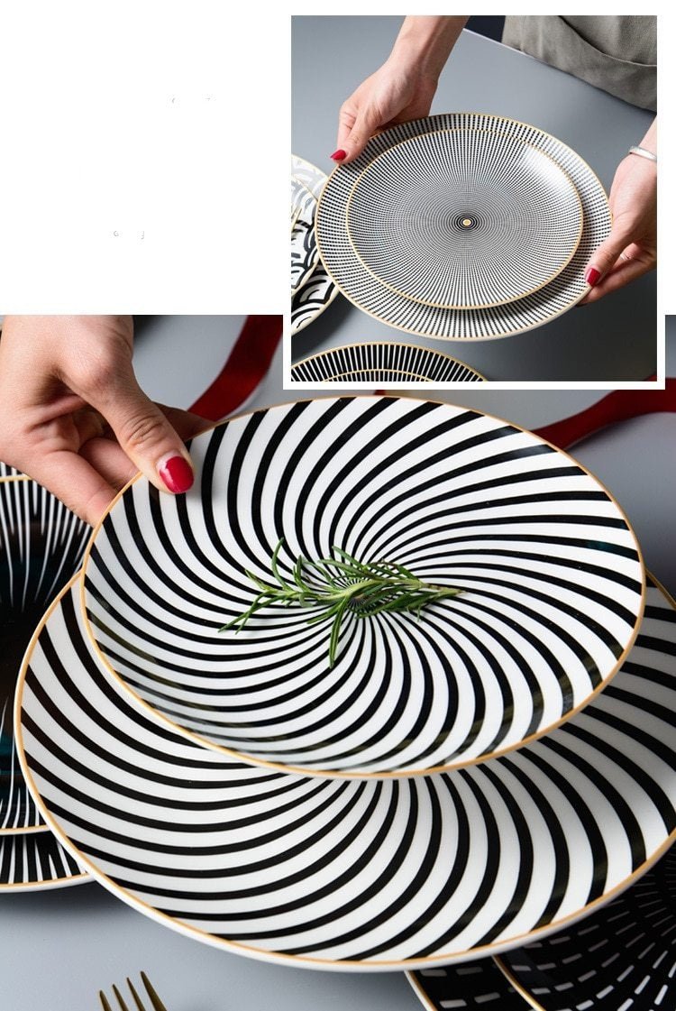 Allure Geometry Dinnerware Set - www.Shopthatapp.com