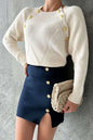 Pull boutonné à col rond Amelia