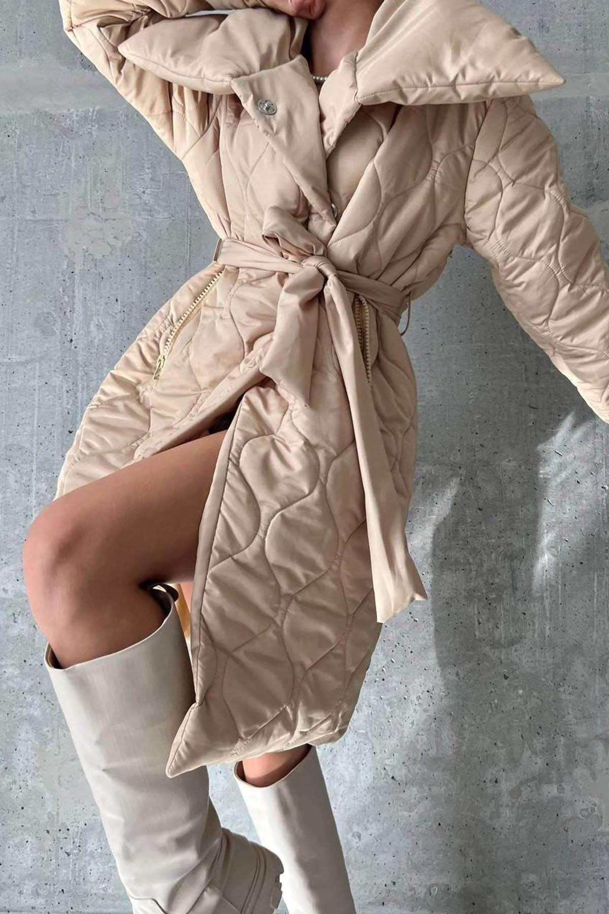 Amelia Polo Collar Quilted Coat - www.Shopthatapp.com