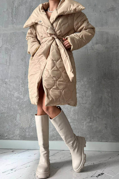 Amelia Polo Collar Quilted Coat - www.Shopthatapp.com