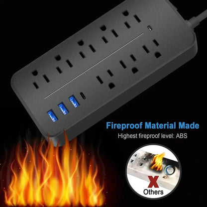 America Household Power Surge Protector Socket with USB Port. - www.Shopthatapp.com