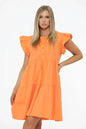Anais Button Detailed Frill Dress