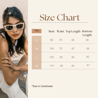 Ensemble gilet et short en coton Angelina
