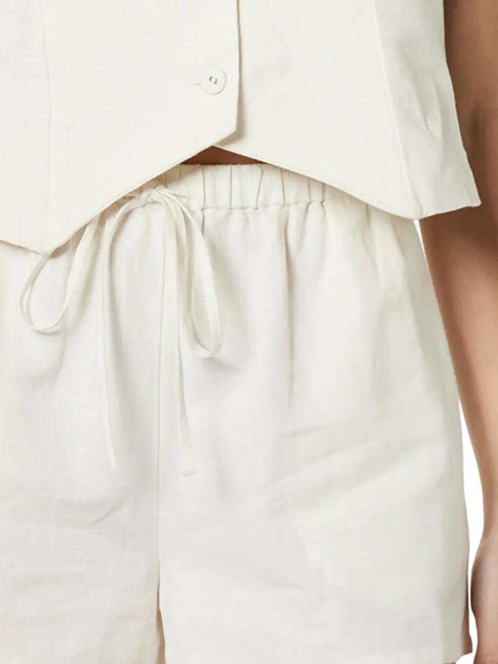 Ensemble gilet et short en coton Angelina
