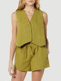 Ensemble gilet et short en coton Angelina