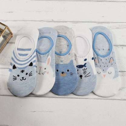 Animal Cartoon Pet Socks - 5 Pack-Pet supplies and goodies-www.Shopthatapp.com-PetWithMe
