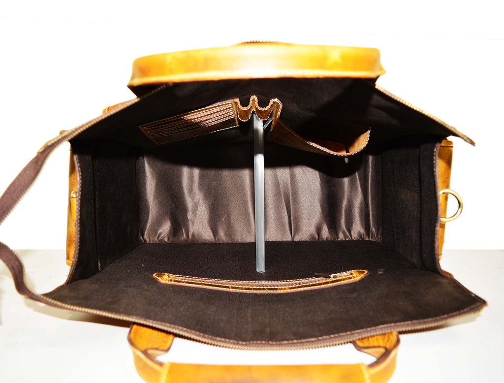 Antioch Leather Portfolio Bag - Caramel Brown - www.Shopthatapp.com