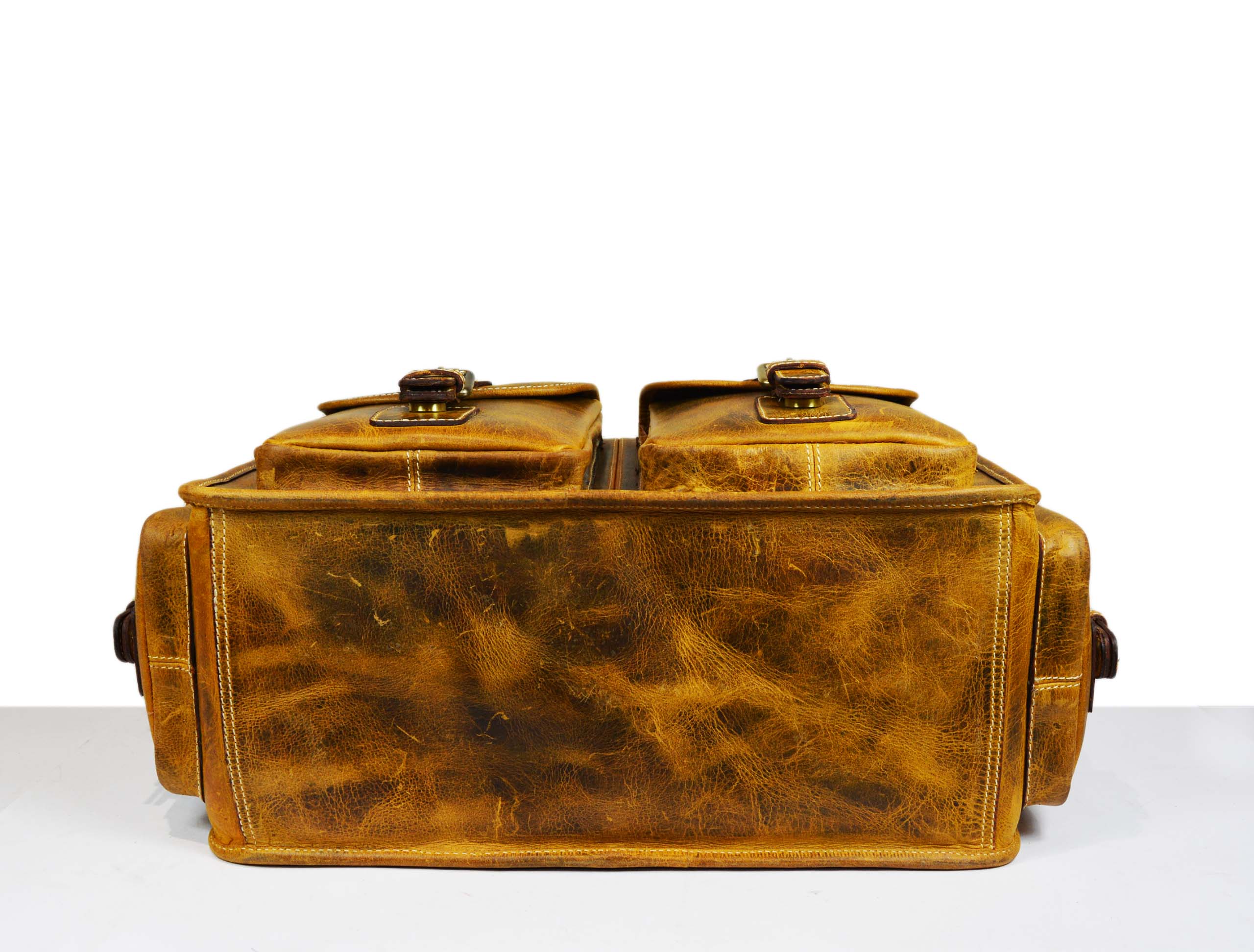 Antioch Leather Portfolio Bag - Caramel Brown - www.Shopthatapp.com