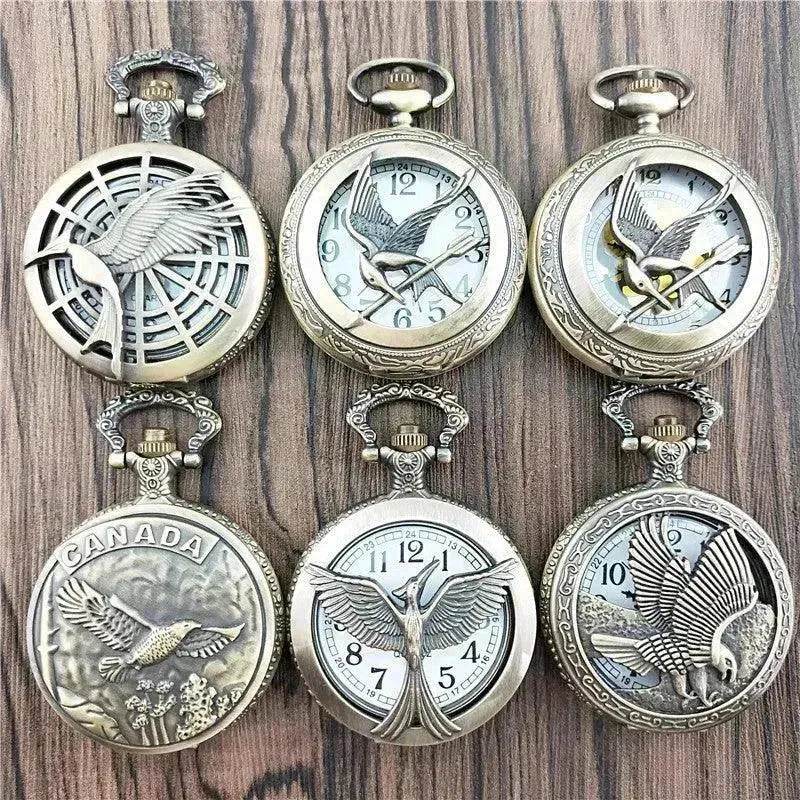 Antique Large Bird Arrow Vintage Pocket Watch - www.Shopthatapp.com