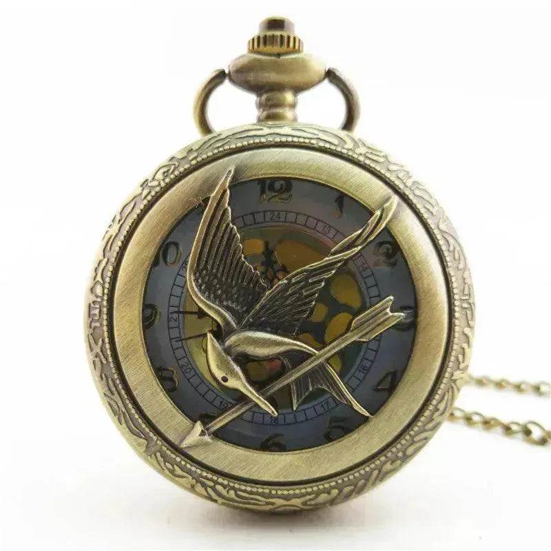Antique Large Bird Arrow Vintage Pocket Watch - www.Shopthatapp.com