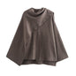 Arden Knitted Cardigan With Asymmetrical Scarf - www.Shopthatapp.com