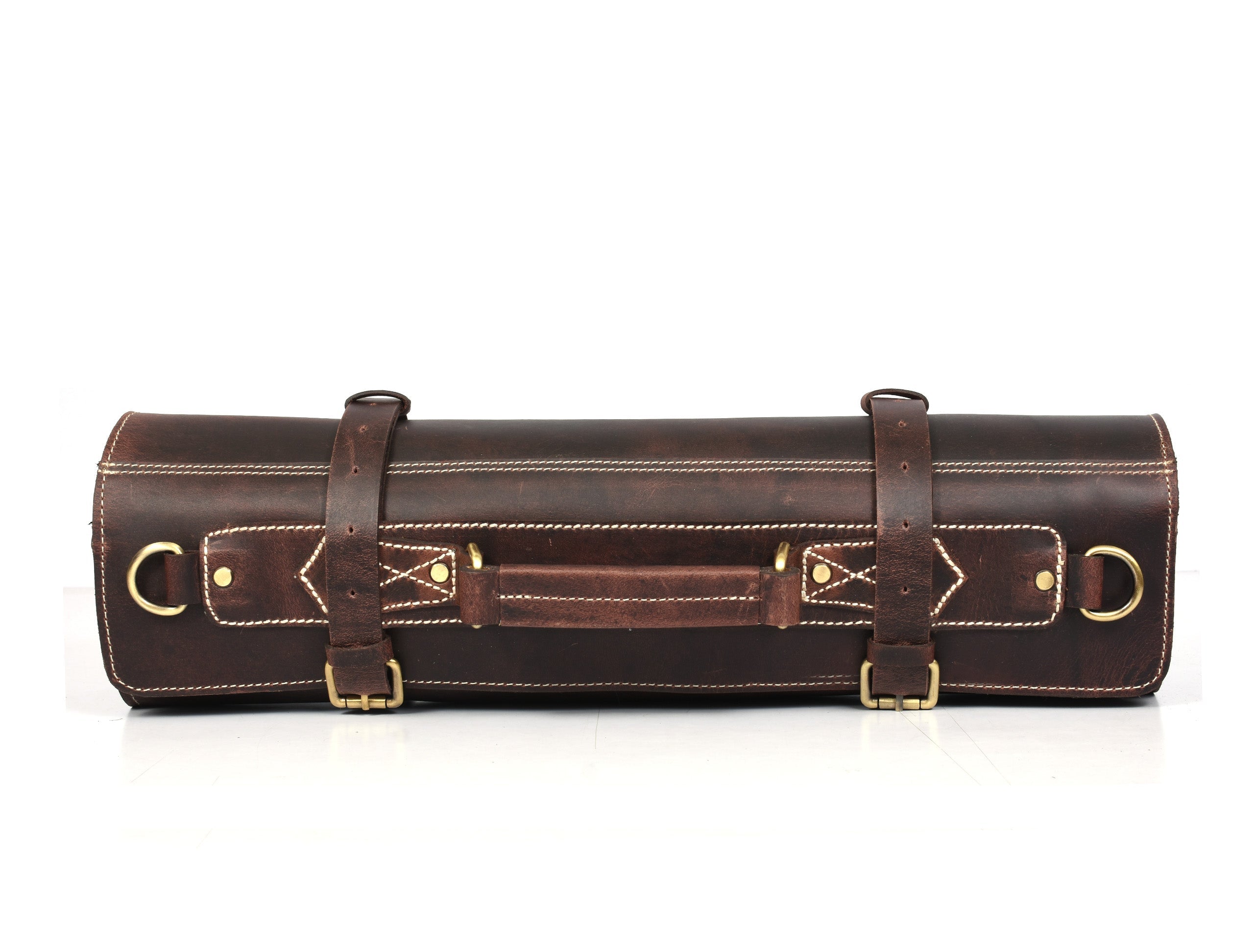 Arizona Leather Knife Roll 10 Slot - Walnut Brown - www.Shopthatapp.com