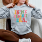 L'ArtisanCanada Women's Grey Hoodie featuring 'In My Crochet Era' design, perfect for cozy casual wear and crochet lovers