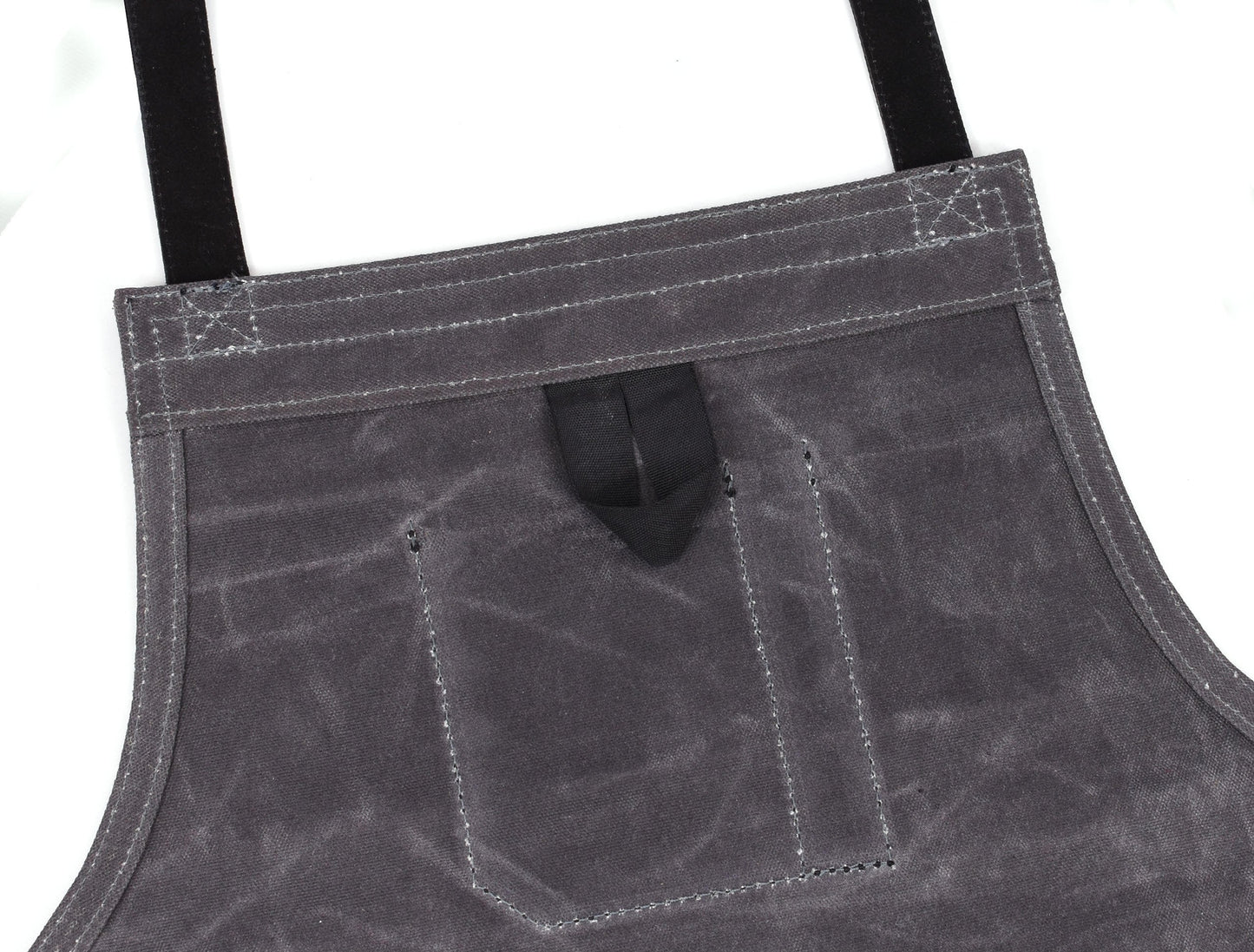 Arucas Leather Canvas Apron - Stress Grey - www.Shopthatapp.com