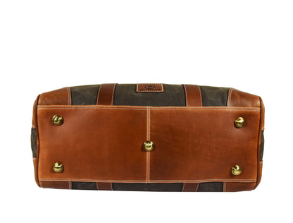 Asbestos Leather Canvas Duffel Bag - Steel Gray - www.Shopthatapp.com