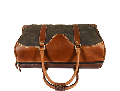 Asbestos Leather Canvas Duffel Bag - Steel Gray - www.Shopthatapp.com