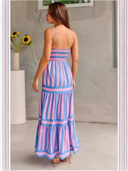 Asher Long Striped Dress - www.Shopthatapp.com