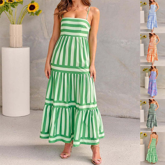 Asher Long Striped Dress
