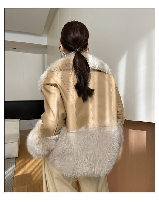 Aurora Faux Fur and Leather Coat - www.Shopthatapp.com