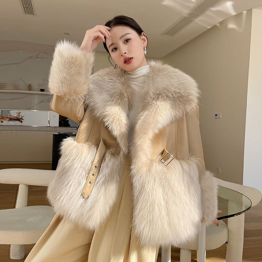Aurora Faux Fur and Leather Coat - www.Shopthatapp.com