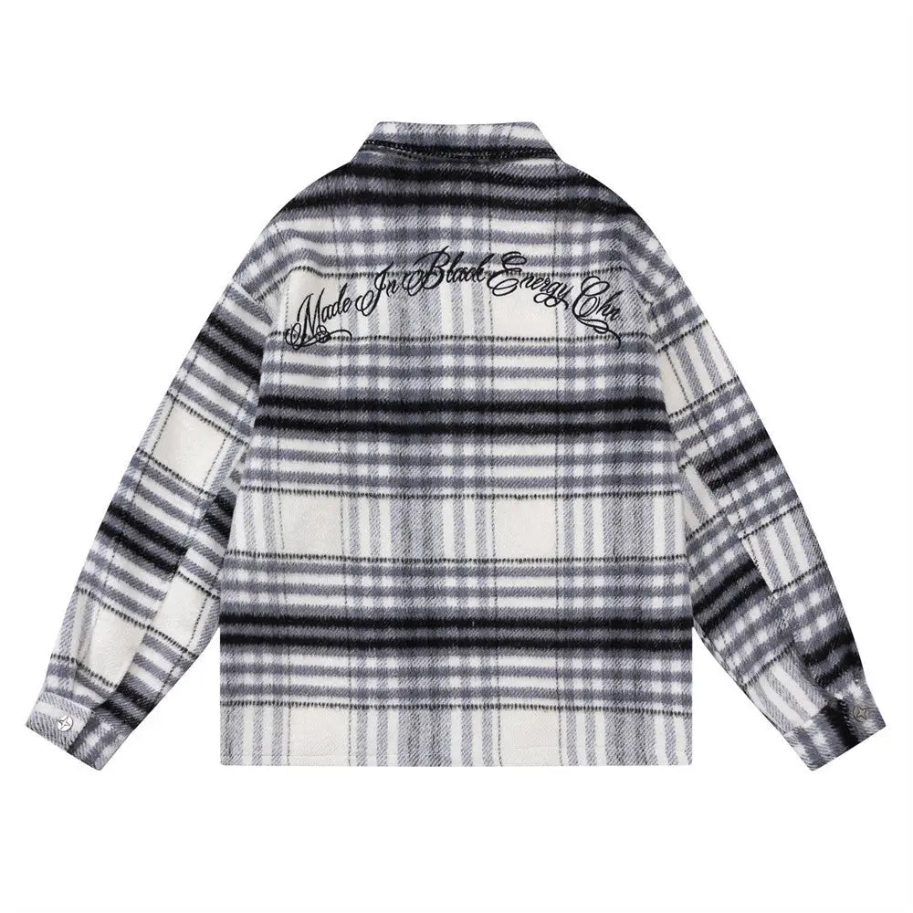 Autumn And Winter Padded Plaid Shirt Coat For Men - www.Shopthatapp.com