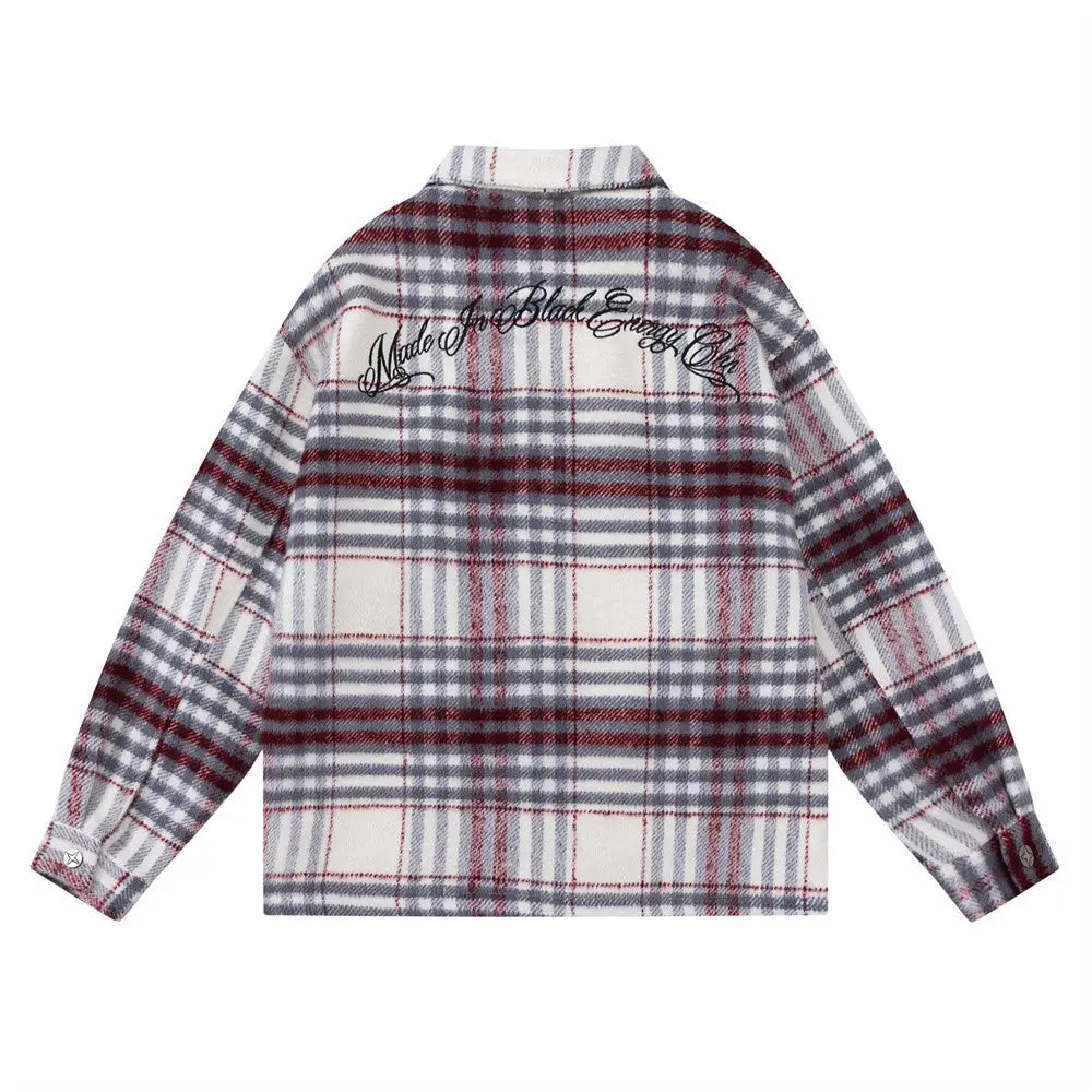 Autumn And Winter Padded Plaid Shirt Coat For Men - www.Shopthatapp.com