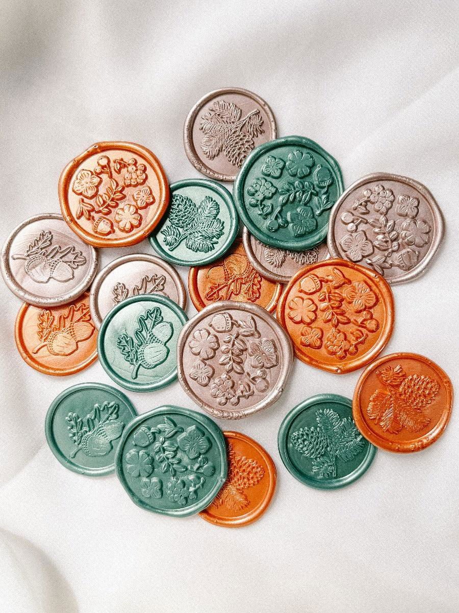 Autumn wax seals - Set of 9 - www.Shopthatapp.com