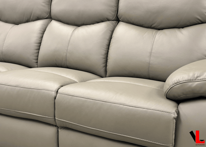 Aveon 3 Piece Pillow Top Arm Reclining Sofa, Loveseat and Chair Set in Leather Match - Available in 2 Colours - www.Shopthatapp.com