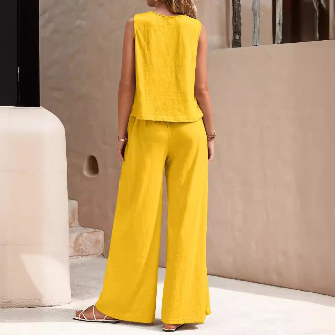 Azra Casual Loose Cotton Trouser and Top Set - www.Shopthatapp.com