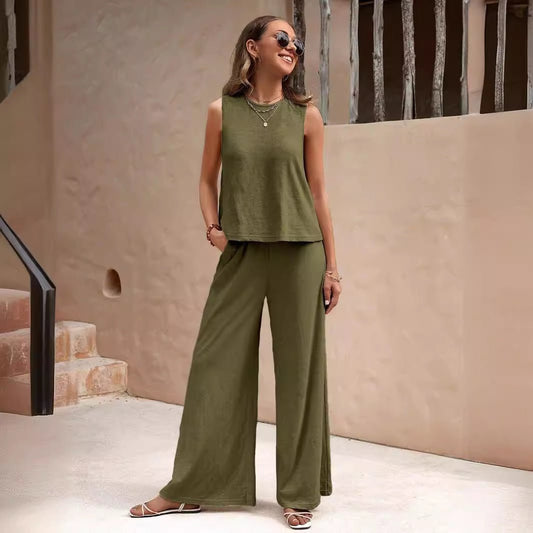 Azra Casual Loose Cotton Trouser and Top Set