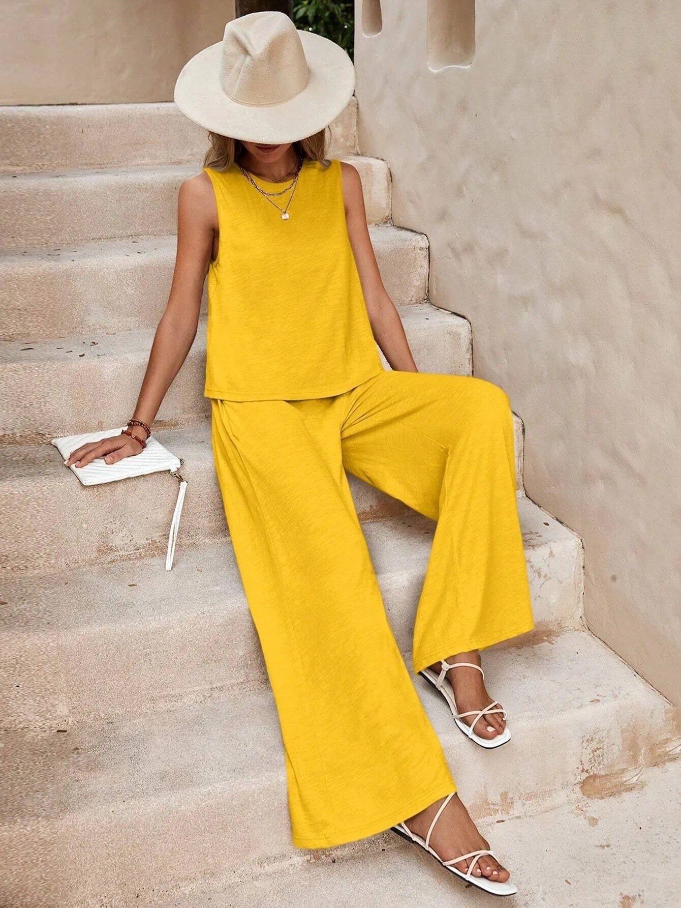 Azra Casual Loose Cotton Trouser and Top Set - www.Shopthatapp.com