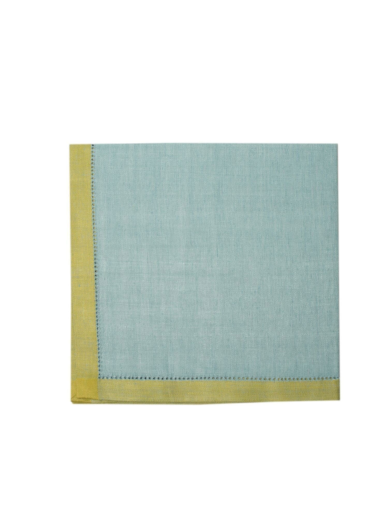 Azzura Linen Napkin in Azure & Olive - www.Shopthatapp.com