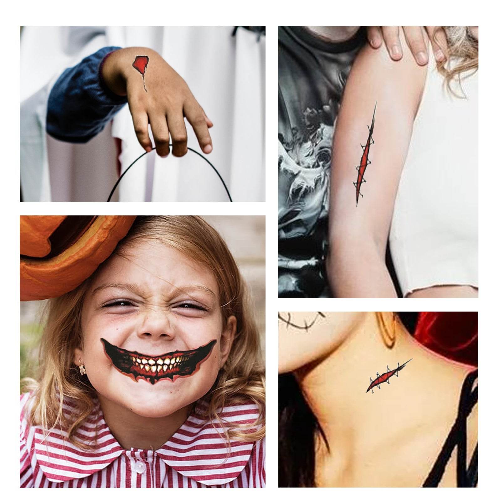 Halloween Horror Party Party Makeup Decoration Mouth Tattoo Stickers - www.Shopthatapp.com