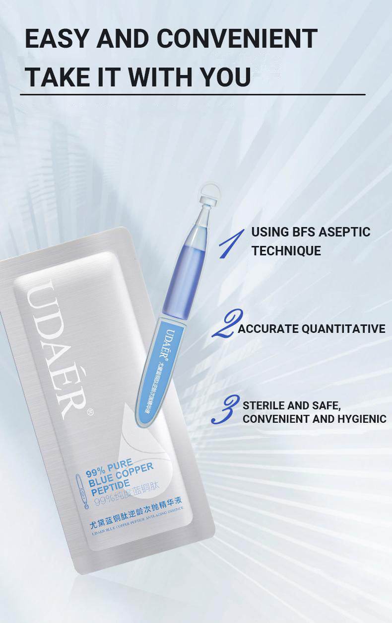UDAER Blue Copper Peptide Serum Essence  Rejuvenating Moisturizing Anti-wrinkle, Soothing And Repairing - www.Shopthatapp.com