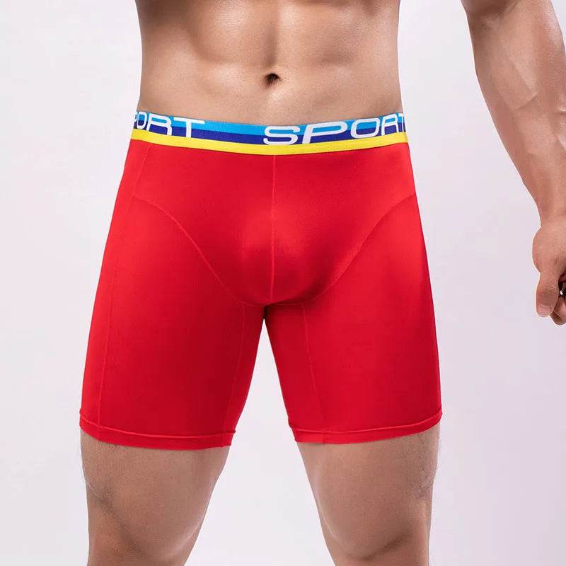Anti-wear Ice Silk breathable Midway Boxer Beach swimming Underwear - www.Shopthatapp.com