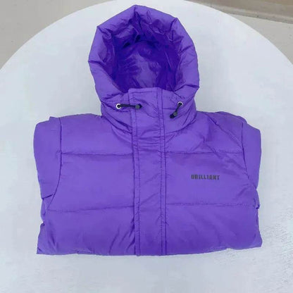 Children's Mid-length Down Jacket Thickened Winter Jacket  for kids - www.Shopthatapp.com