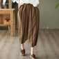 Summer Thin Striped Cotton And Linen Cropped trouser Pants For Women - www.Shopthatapp.com