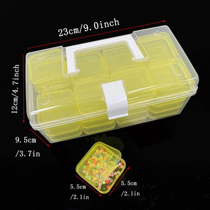32-grid Transparent Plastic Storage Box Large Capacity Portable - www.Shopthatapp.com