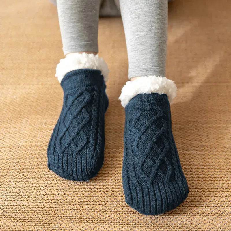 Winter Knitted Plush Floor Socks Home Warm Non-slip Carpet Socks Women - www.Shopthatapp.com