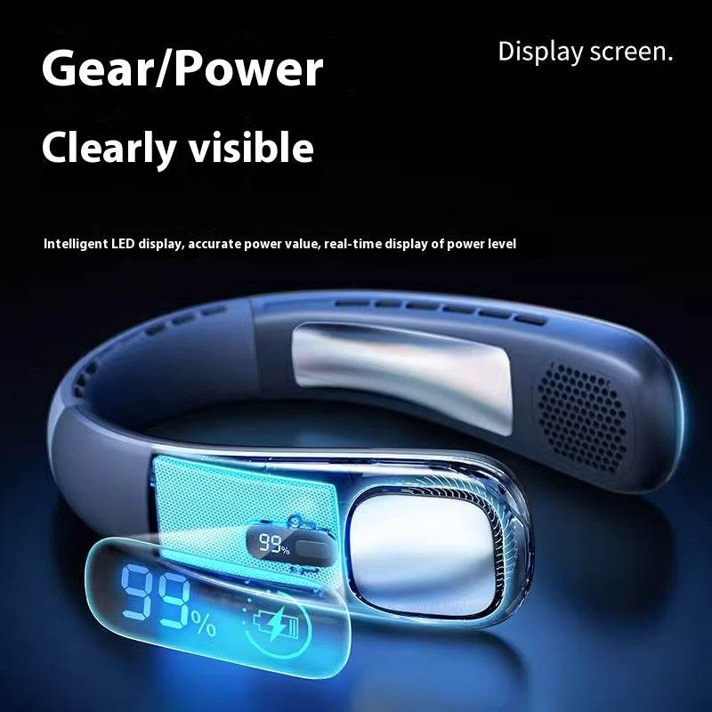 Super cool Rechargeable Bladeless Halter Neck Fan - www.Shopthatapp.com