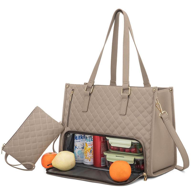 Women Stylish Fashion Commute Office Insulated Work Handbag Lunch Bag - www.Shopthatapp.com