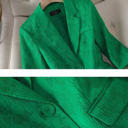 Half Sleeve Blazer And Pant Suit Ladies Women Female Jacket pant suit for women - www.Shopthatapp.com