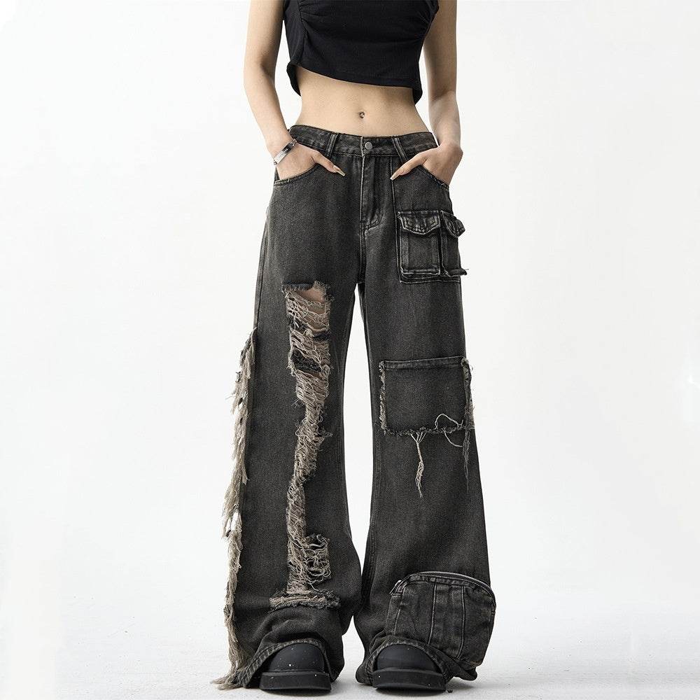 American Street Niche Oversized jeans Cargo pants for women