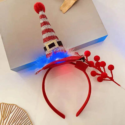 Christmas With Light Headband Snowflake Women's - www.Shopthatapp.com