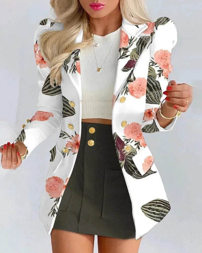 Women  Slim fitted Formal Fashion Short Skirt suit co ord skirt set for women - www.Shopthatapp.com