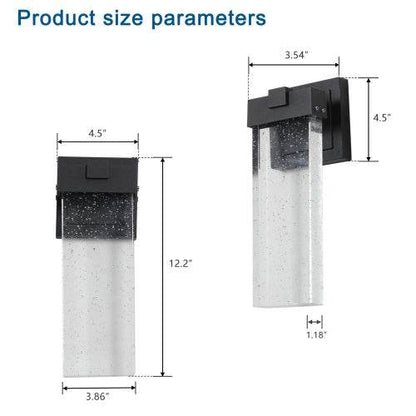 Outdoor Waterproof Transparent LED Crystal Wall Light Supports Many Types Of Bulb-2 Packs - www.Shopthatapp.com