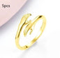 Alloy Simple Hands Hug Ring Opening Adjustable Jewelry - www.Shopthatapp.com